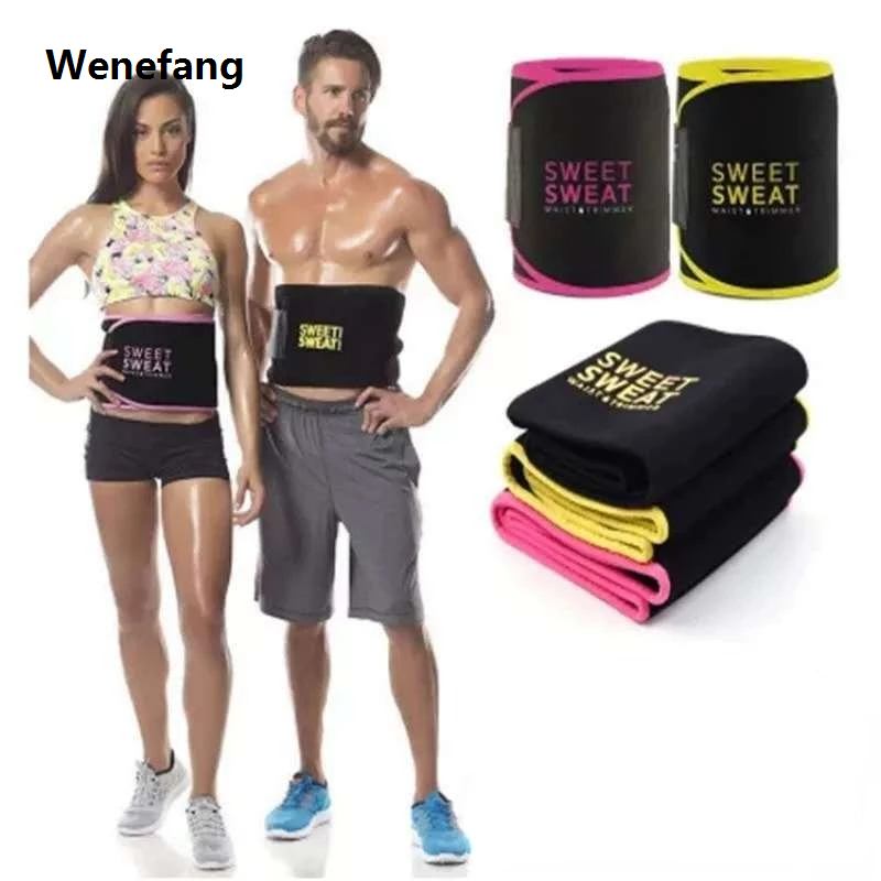 Wenefang Sweet Sweat Waist Trimmer Belt Premium Fitness Belt for Men Women Slimming Belt (L)