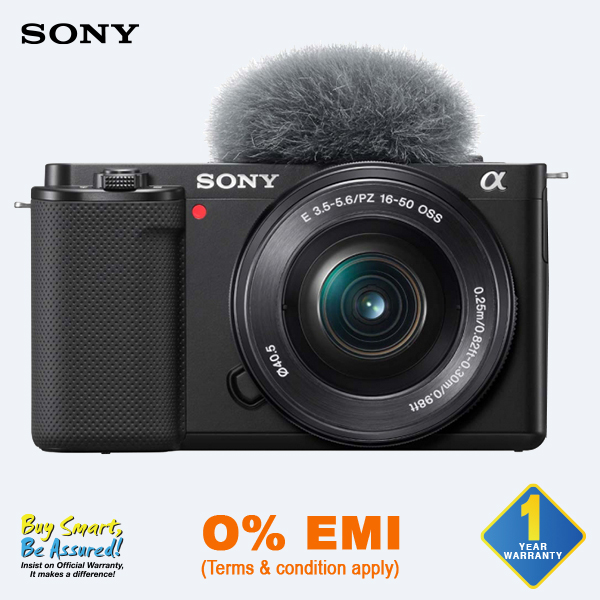 Sony Alpha ZV-E10 - APS-C Interchangeable Lens Vlog Camera 24MP, 4K/30p, Vlog style camera