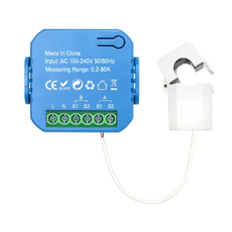 NAMUNY Tuya Smart ZigBee Energy Meter 80A with Clamp App Monitor KWh Voltage Current Power Consumption 110V 240V