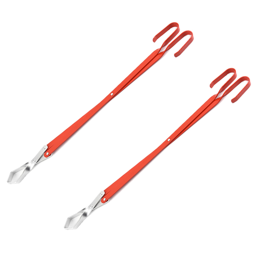 fasdaga 2X Tong Barbecue Carbon Clamp Aluminum Plier Grilled Food Clip Portable Tongs Barbecue Accessories 50.8cm
