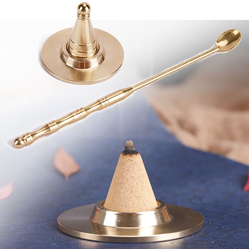 Chinese Ancient Style Desktop Ornaments Home Decoration Hollow Lotus Incense Burner Retro Brass Censer Mini Qilin Head