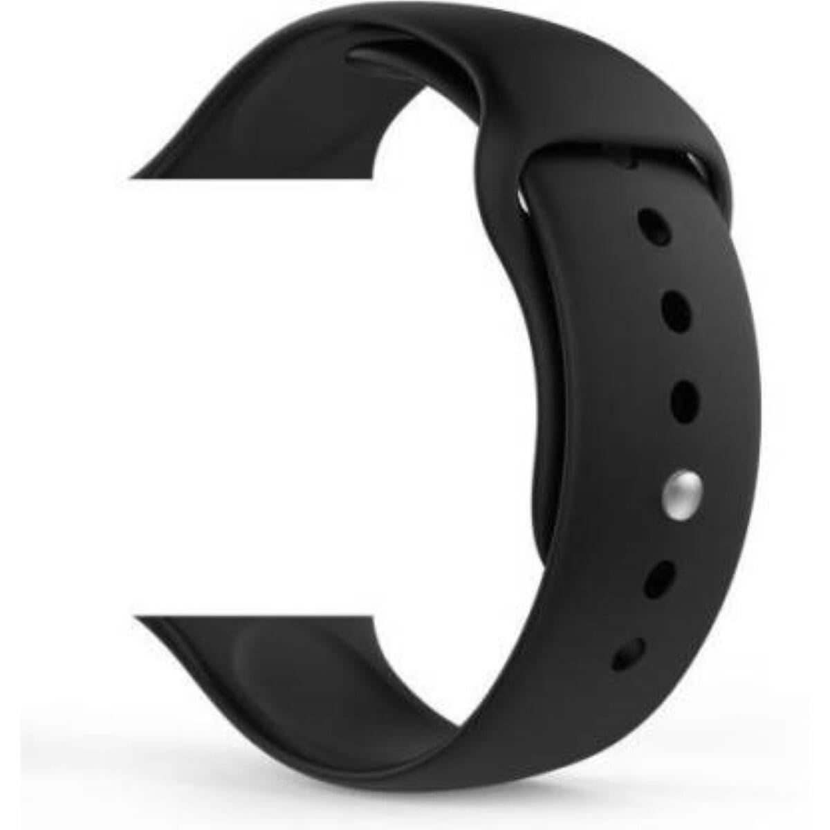 Black Belt Silicone Replacement Band Series 4 Smart Watch Strap (Black)