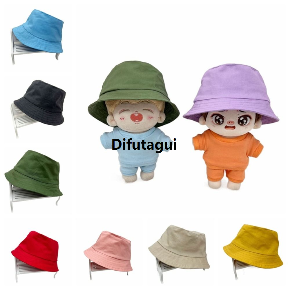 Difutagui Luxury Girl hat doll cotton DIY cute mini bucket hat 20cm10cm accessories New style doll costume cotton doll color cute mini bucket hat toy