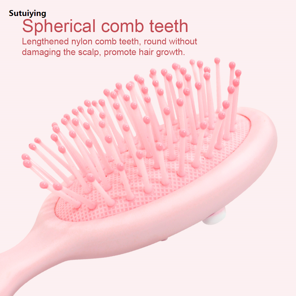 Sutuiying Cute Cartoon Girl Mini Air Cushion Comb Color Changing Little Dinosaur 2025 Pattern Massage Comb Travel Portable Comb Salon Hair Tool
