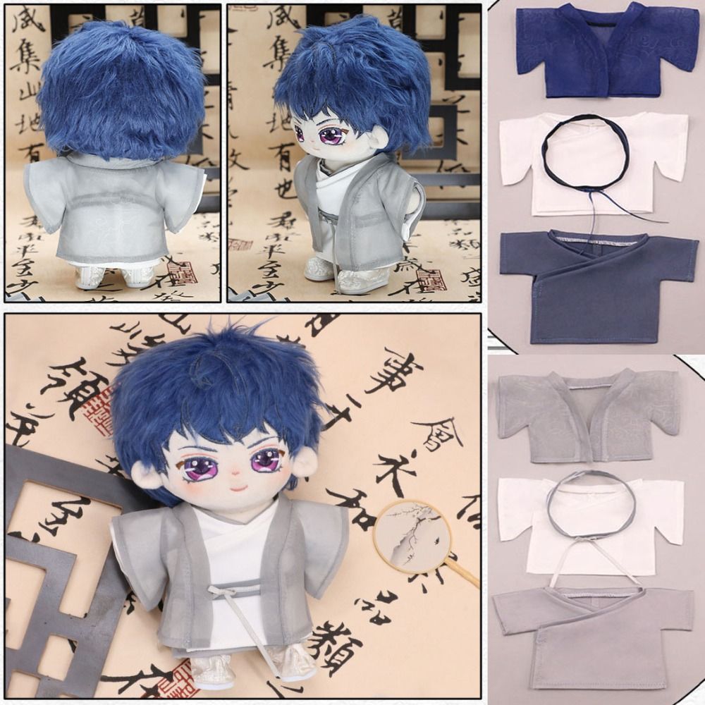 New Chinese Style Doll Clothes DIY Fashion Dolls Shoes Toys Kimono Yukata Antique Doll Accessories 20cm Doll