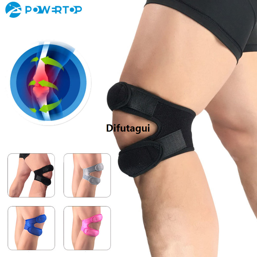 Difutagui 1 PC Sports Kneepad Double Patellar Knee Patella Tendon Support 2025 Strap Brace Pad Protector Open Knee Wrap Band Fitness