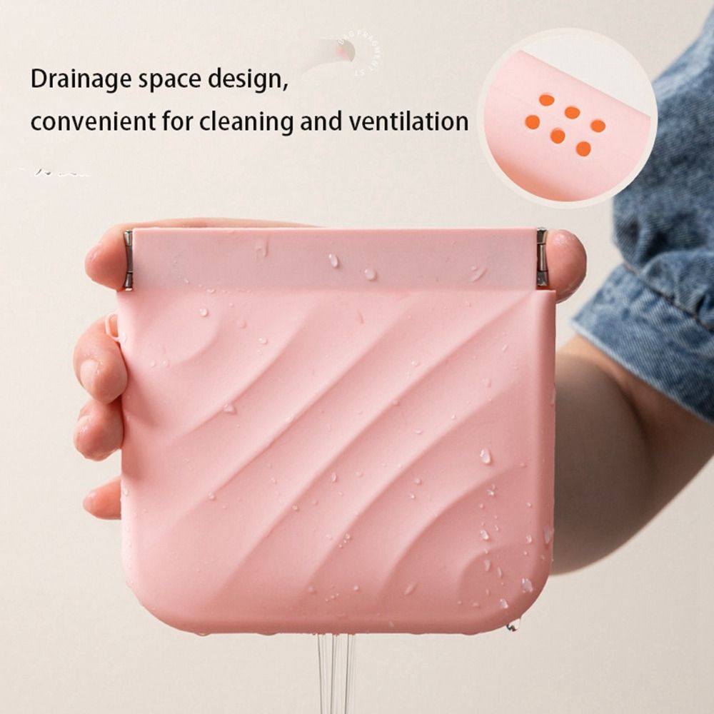 Simple Silicone Mini Cosmetic Bag Storage Bag Makeup Bag Lipstick Storage Bag Earphone Bag Jewelry Storage Bag Coin Purse Girls