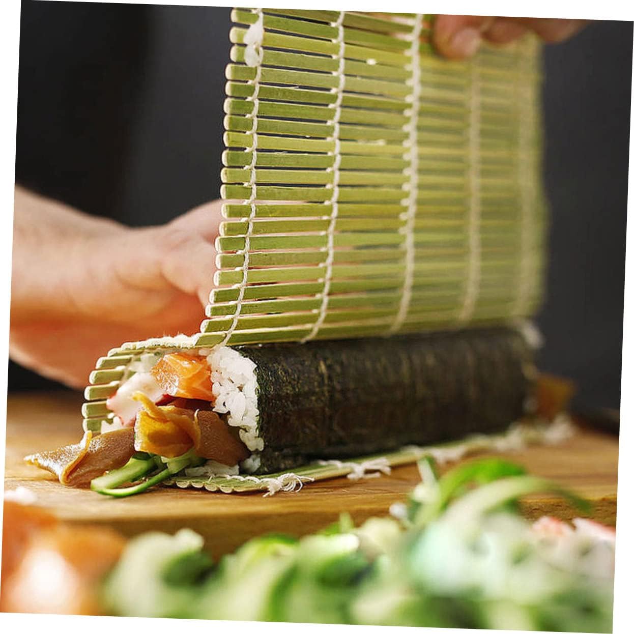 BB Urban Platter All Natural Bamboo Sushi Rolling Mat (100% Authentic Sushi Rolling Mat - 9.5 Inch x 10 Inch | Make Sushi at Home)