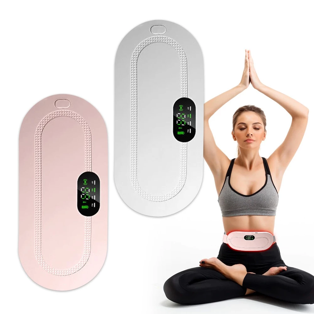 Smart Choice Premium Period Belt | Menstrual Cramp Relief Heating Belt for Women | Electric Warming Pad with Vibration Massage | 3 Temperature Levels | USB Rechargeable | Portable Pain Relief Waist & Abdominal Heating Pad