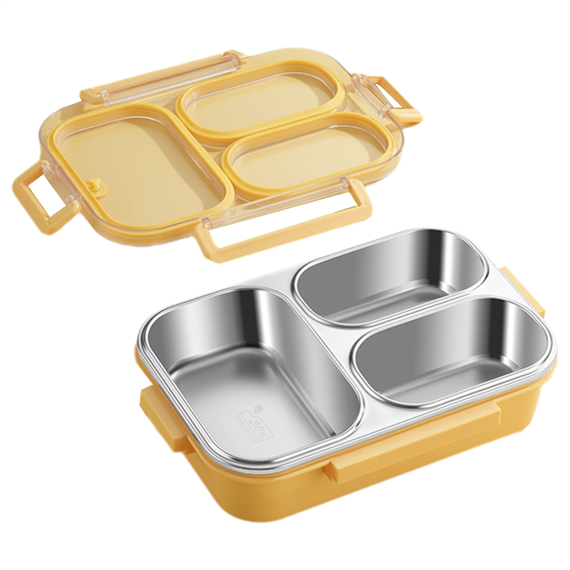Lunch Box Kids Stainless Steel Lunch Box Stainless Steel Bento Box Kids Sunny Yellow