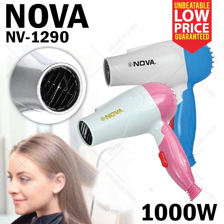 Nova Foldable Mini Hair Dryer 1000W Nv-1290