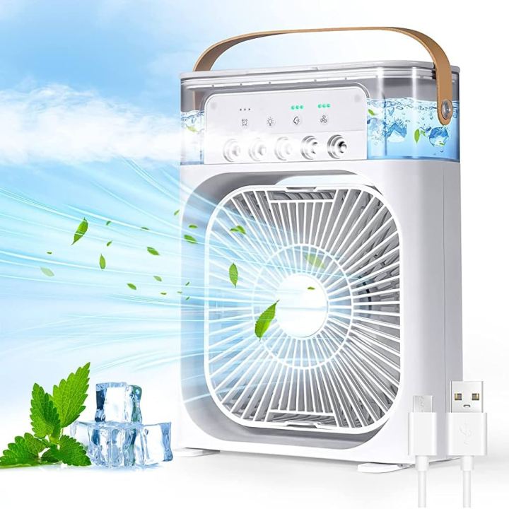 Small Portable Air Conditioner USB Desktop Cooler Conditioning Humidifier Mini Cooling Fan