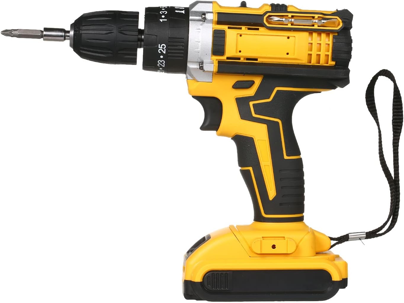 Drill Driver Kits with Battery 48V Hand-held Electric Drill LED Work Light for Drilling Wall Bricks Wood Metal Toolbox Package