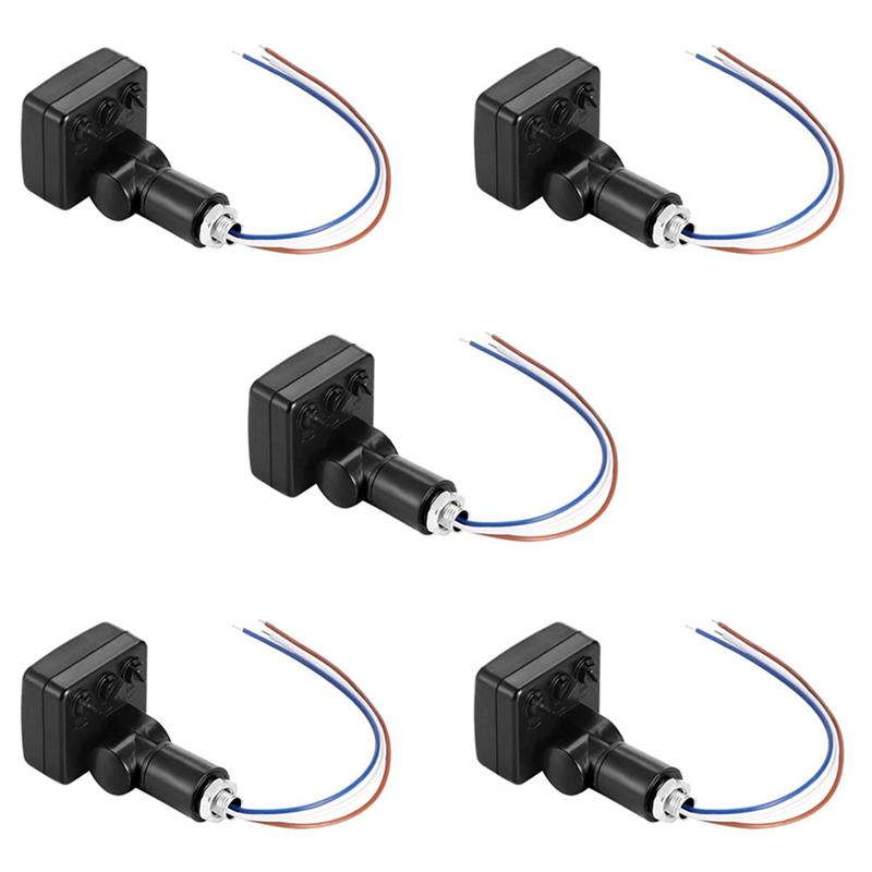 ARELENE 5X 220V Mini Human Body Infrared Sensor Infrared Body Sensor Switch LED Flood Light PIR Motion Sensor Adjustable Black