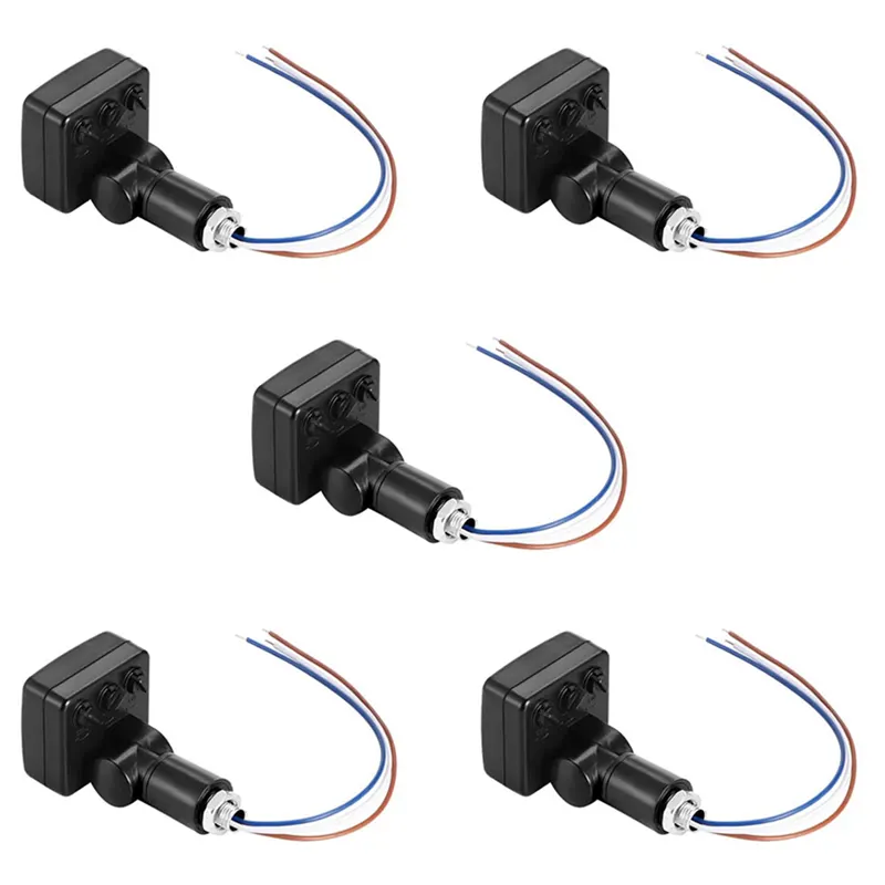 ARELENE 5X 220V Mini Human Body Infrared Sensor Infrared Body Sensor Switch LED Flood Light PIR Motion Sensor Adjustable Black