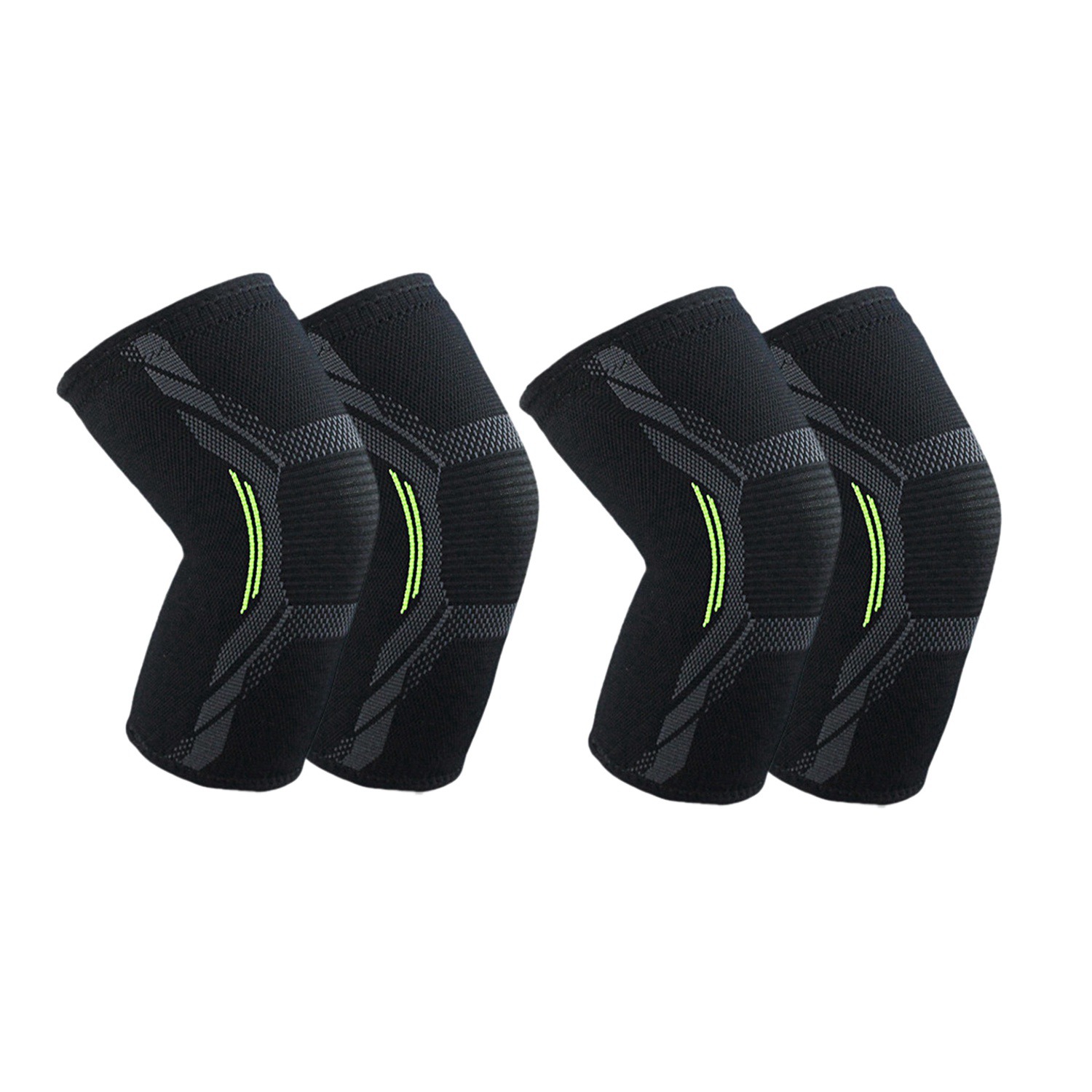 TWEXQNY 2 Pcs Breathable Basketball Football Sports Kneepad High Elastic Volleyball Knee Pads Brace Training Knee Support Protect, S & M