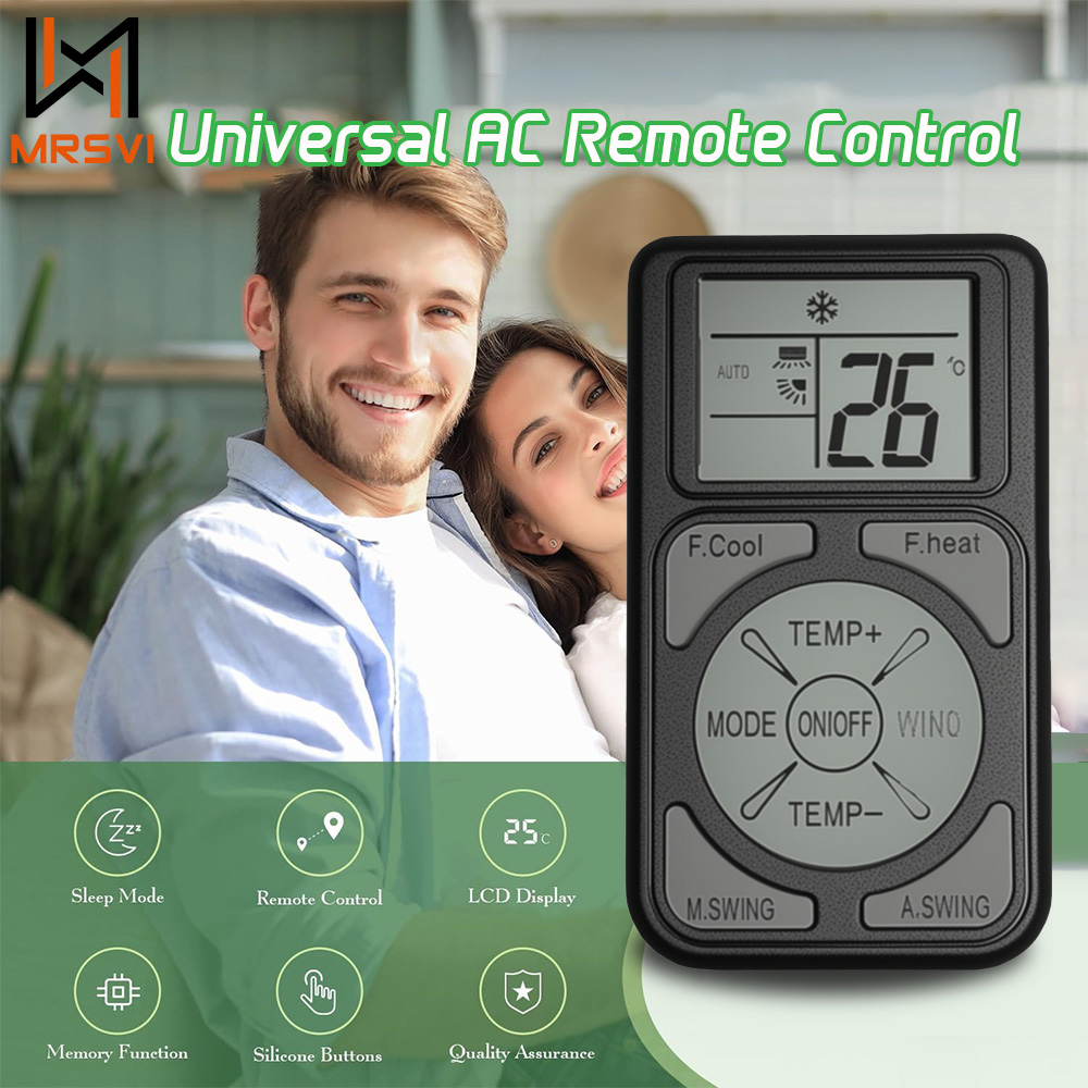 NEW MRSVI Mini Universal A/C Remote Control Q58 LCD Controller for Air Conditioner Low Power Consumption Portable Remote Controller