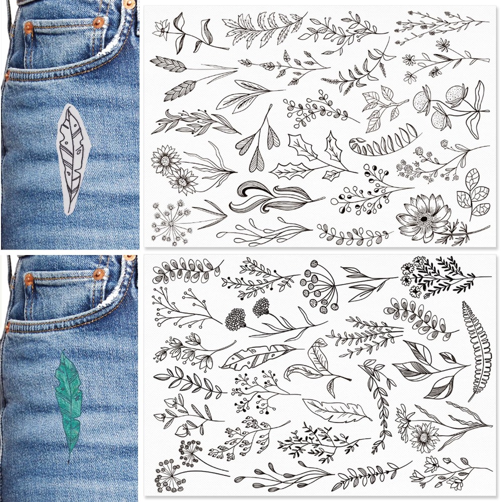 New Water Soluble Flower Embroidery Patternser Animal Patterns Hand Sewing Stick and Stitch Embroidery Paper DIY Daisy Flowers Embroidery Sewing Fabric Beginner Level