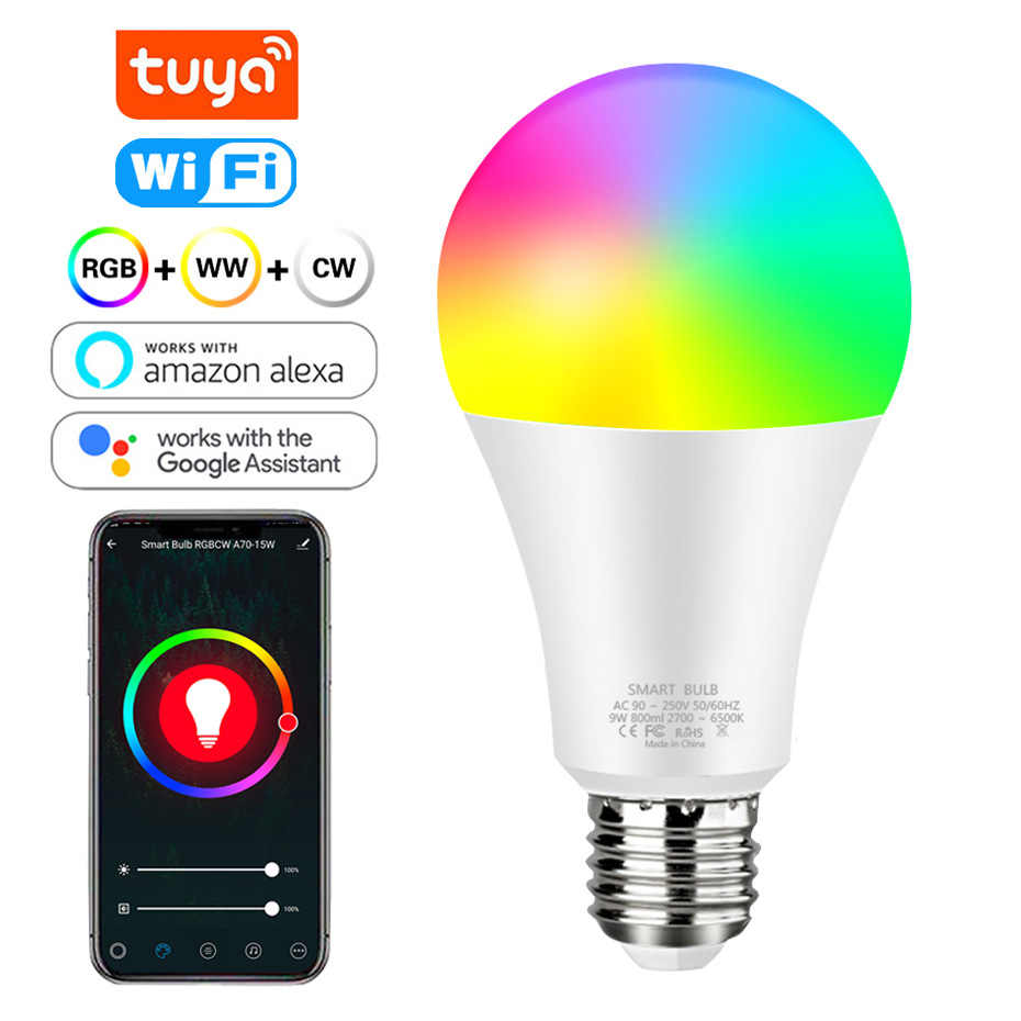 Tuya WiFi Smart Color Adjustable Bulb 10W Alexa Google Assistant Supported