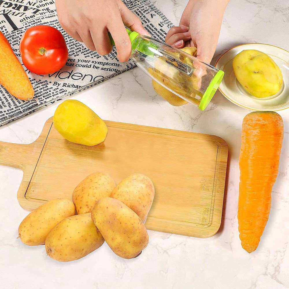 Multifunctional Stainless Steel Blade Fruits and Vegetables Peeler with ABS Container(Multicolor)