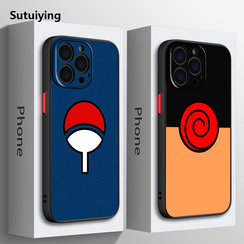 Sutuiying Hot Anime Narutos Sharingan Phone Case For Apple iPhone 15 14 Hot Selling 13 12 11 XS Mini Pro Max XR X Matte Frosted Translucent Cover