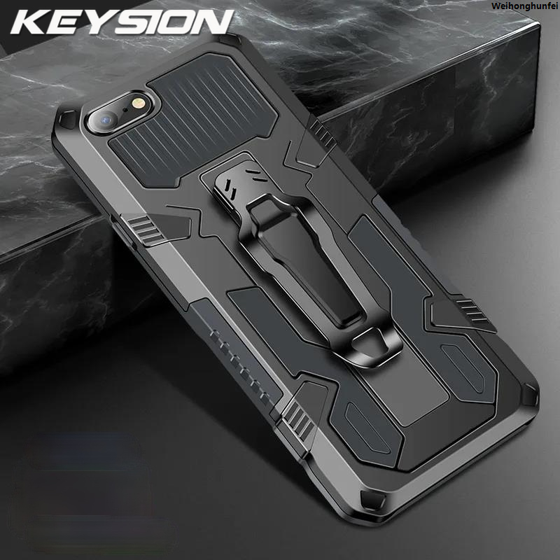 WeihonghunfeiLuxury Keysion Case Shockproof Se 2020 Max Ring Stands Heavy House Phone Back Cover for Iphone 6 6S 7 8 Plus New