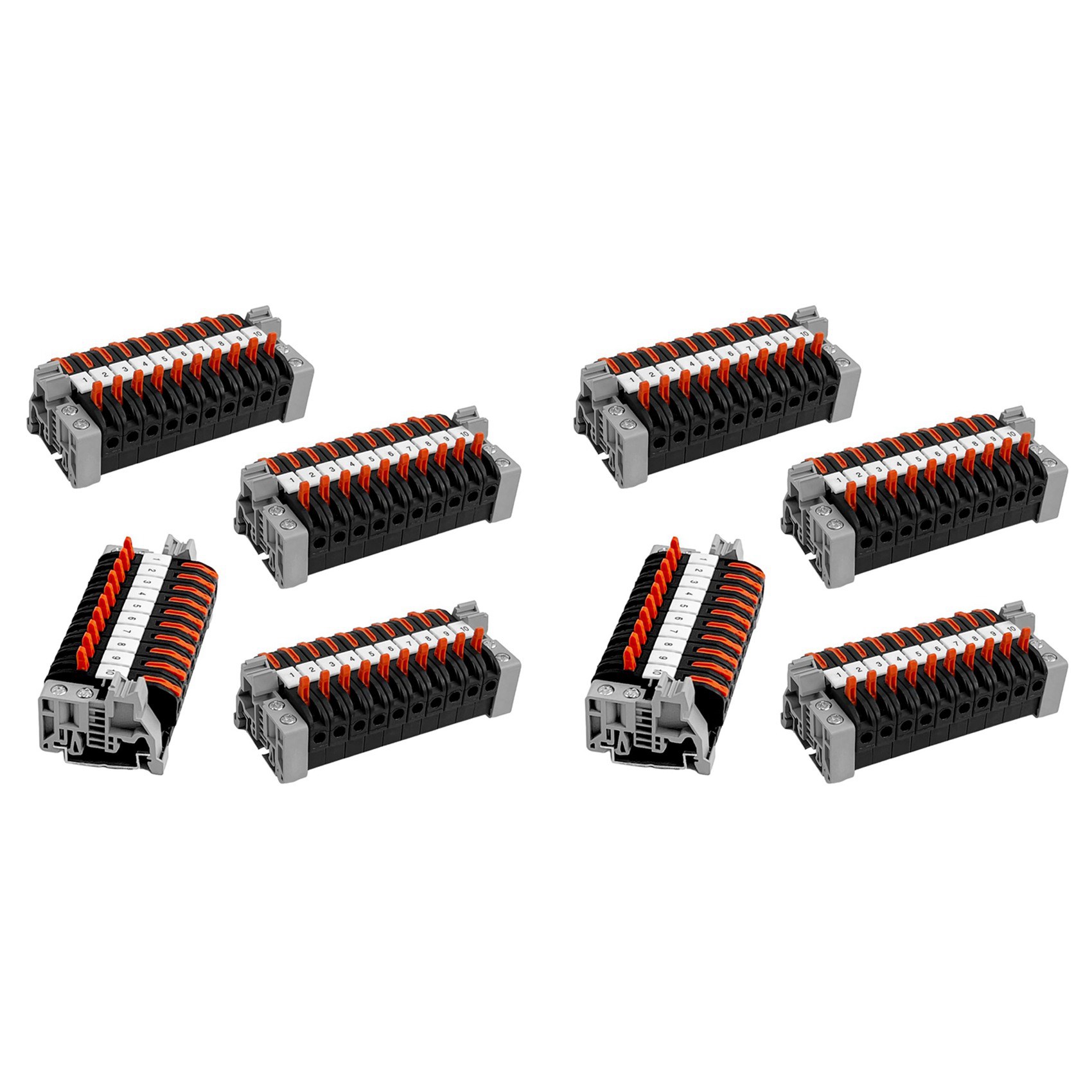 OUMERY Pack of 80 DIN Rail Terminals,0.08-4 Mm² -211 DIN Rail Terminals,Black Terminal Block Kit,Electrical Connection Block
