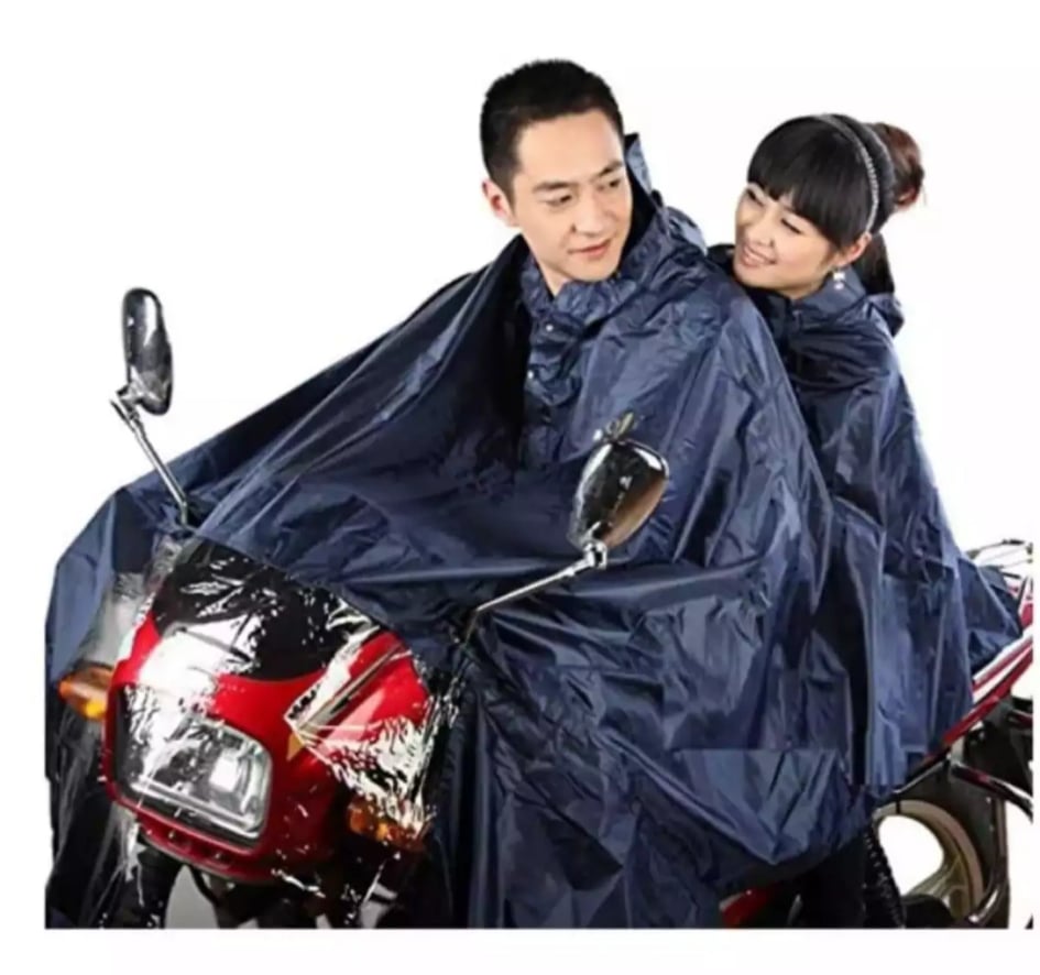 Double Layer Bike Raincoat With Carrying Bag