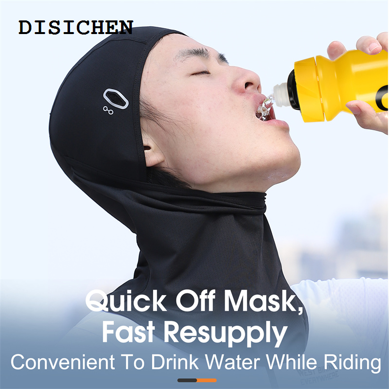 DISICHEN WEST BIKING Summer Breathable Cycling Cap Anti-UV Balaclava Men Full Face Mask Bicycle Motorcycle Running Cooling Sport Gear