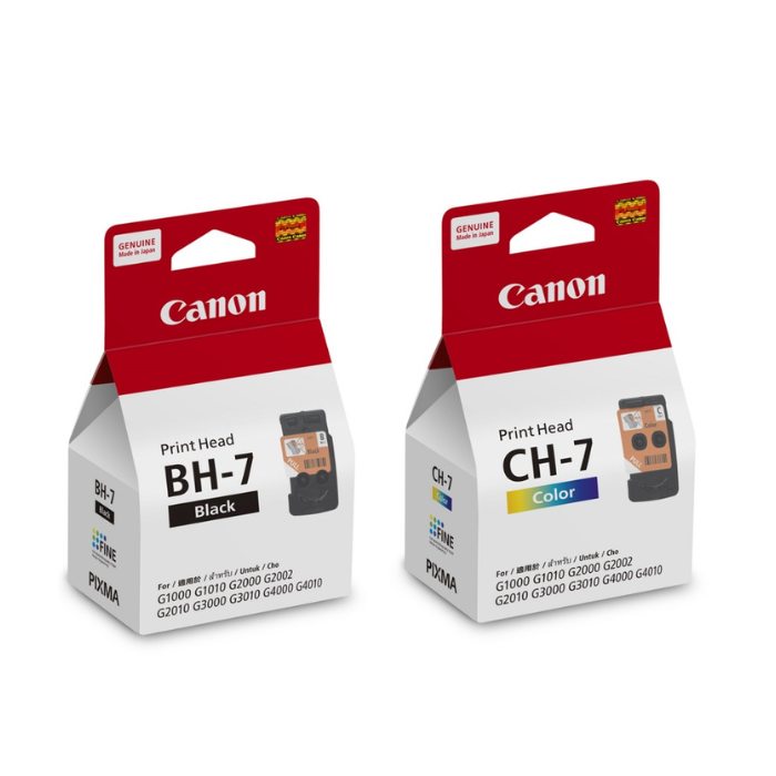 Canon Pixma Print head BH-7 Black & CH-7 Colour Ink Cartridge Compatible with Canon Printer G Series G1000, G2000, G3000, G4000 Printer Black + Tri Color Combo Pack Ink Cartridge
