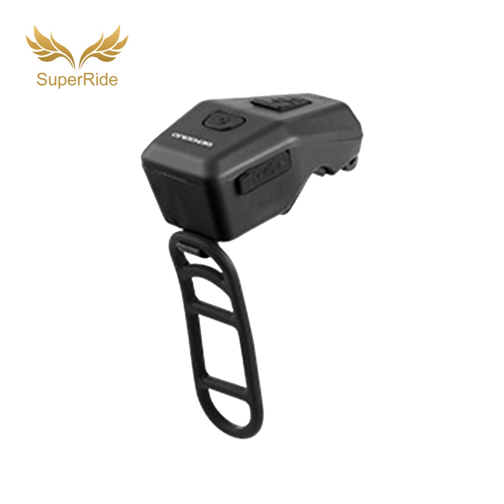 SuperRide Rechargeable Cycling Alarm 120db Loud Bicycle Horn with Alarm Usb Rechargeable Speaker Waterproof Cycling Accessory for Riders