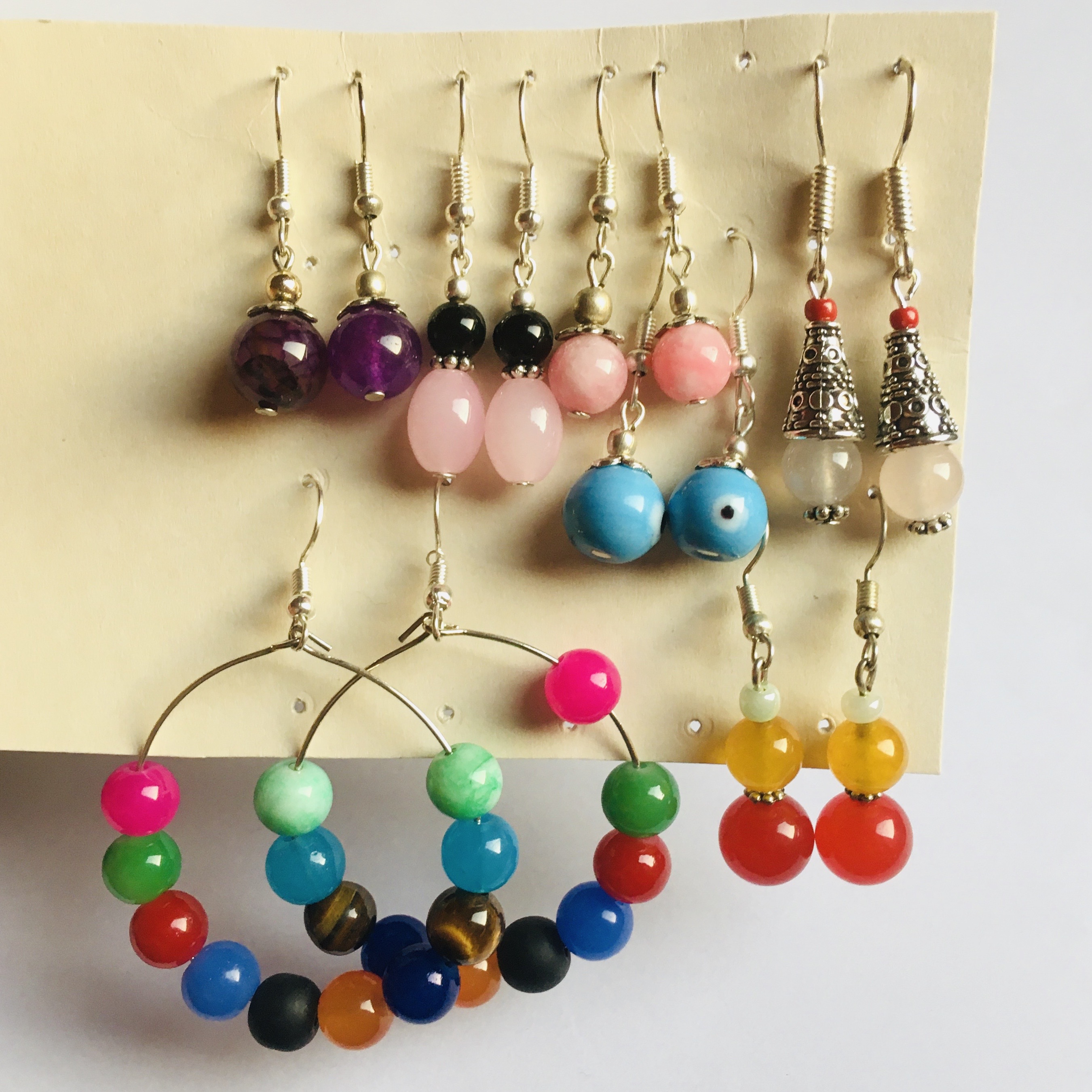 Earrings Set For Women. Handmade Earrings 7 Pairs