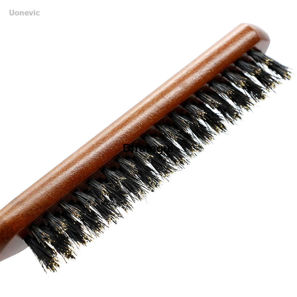 Difutagui Hair brushing, scalp massage, anti-static styling brush for fluffy hair, wooden Luxury Hot Selling handle, natural boar bristle, professional hairstylist styling tool.