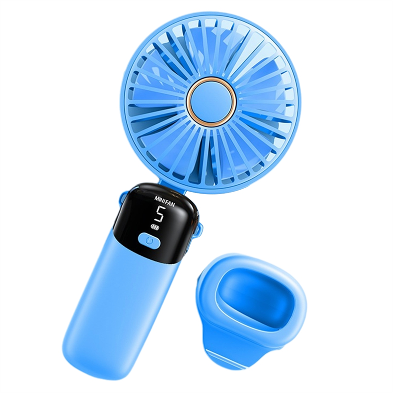 Handheld Fans, Foldable Fans, USB Rechargeable Fans,Blue