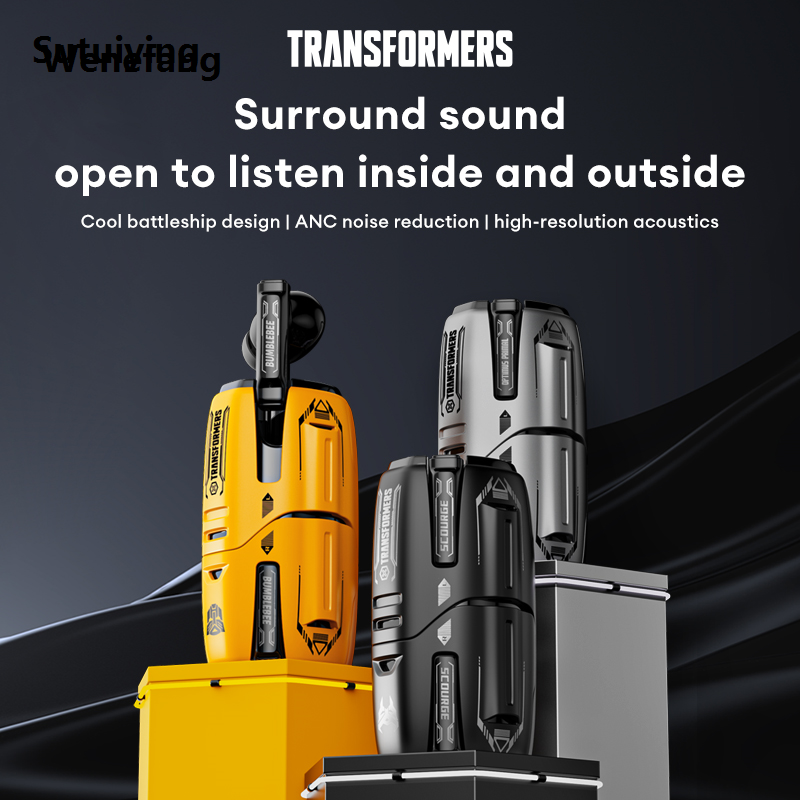 Wenefang Sutuiying TRANSFORMERS TF-T01 PRO ANC Active Noise Reduction Wireless Earphone High Quality Bargain price Low Latency HD Call Bluetooth Headphone Stereo Sound Earbud