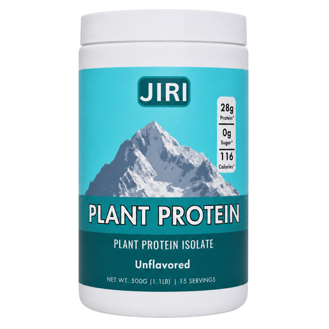 Jiri Nutrition Plain Plant Protein Unflavored and Unsweetened 500g - Vegan Protein