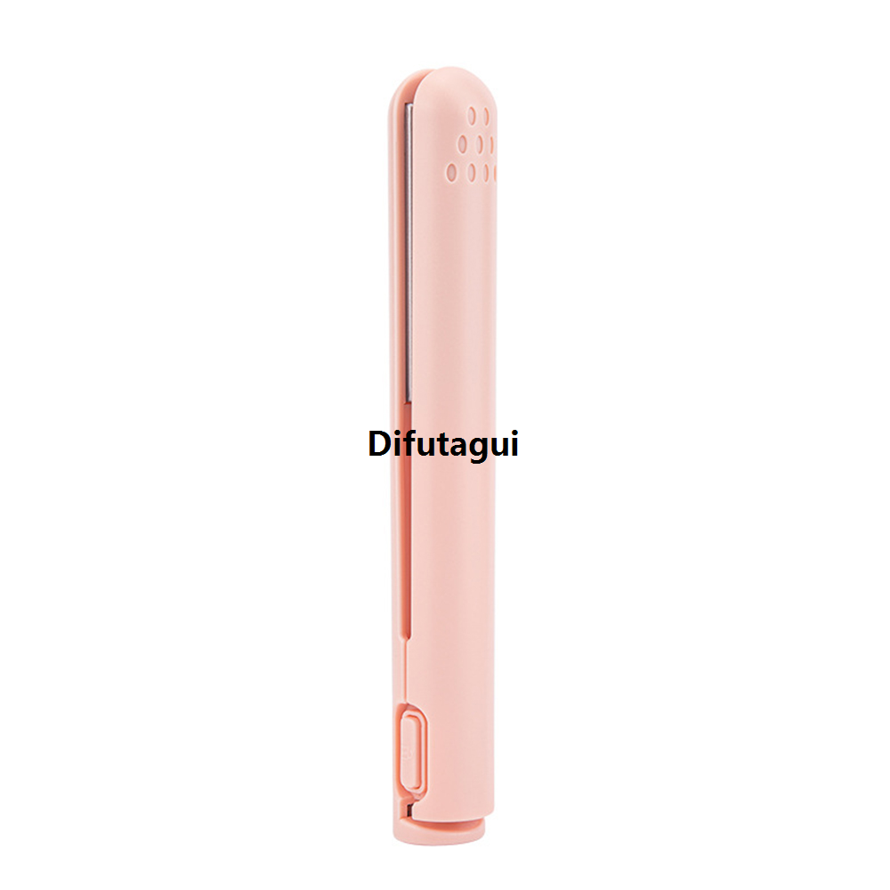 Difutagui New style Hair Straightener Professional Dry Porcelain Flat Iron Curler New style Mini Hair Straightener Pottery Quick Heating Beard Hair Styling Tool