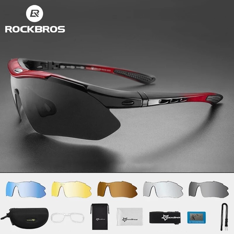 ROCKBROS Cycling Glasses Shades Ultralight Portable Polarized Sunglasses For Men Road Mountain Bicycle Eyewear Goggle