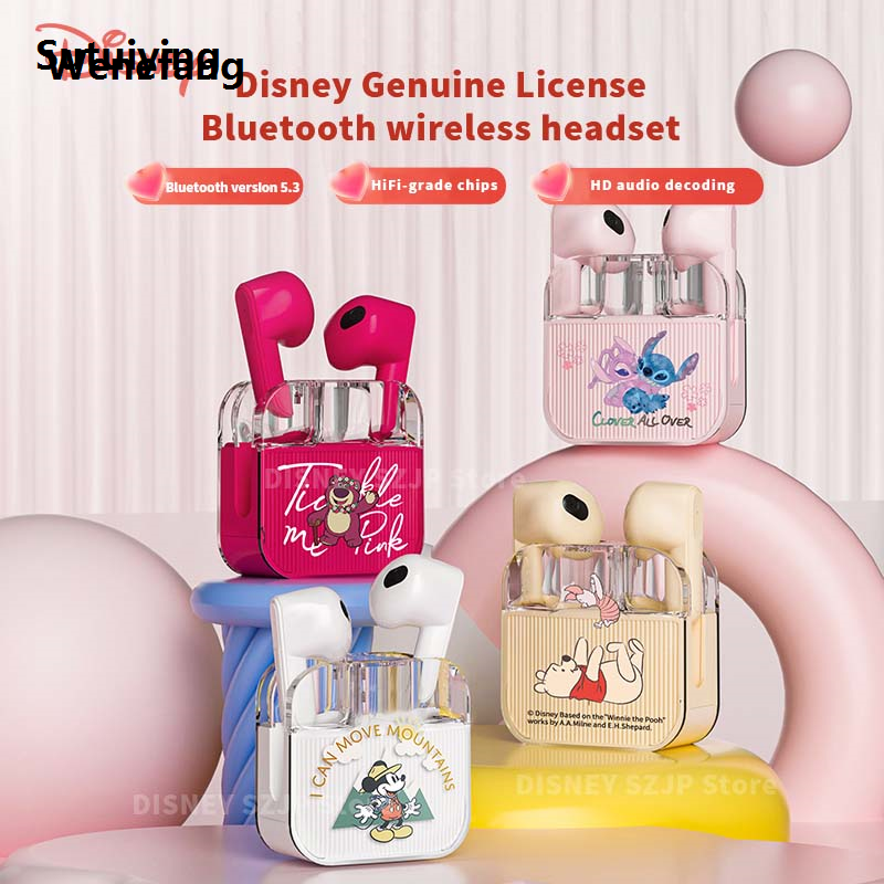 Wenefang Sutuiying Disney Q53 HiFi Surround Sound Headset Stitch Angel Wireless Sales promotion New style Bluetooth Earbuds Noise Reduction Headphone Long Endurance