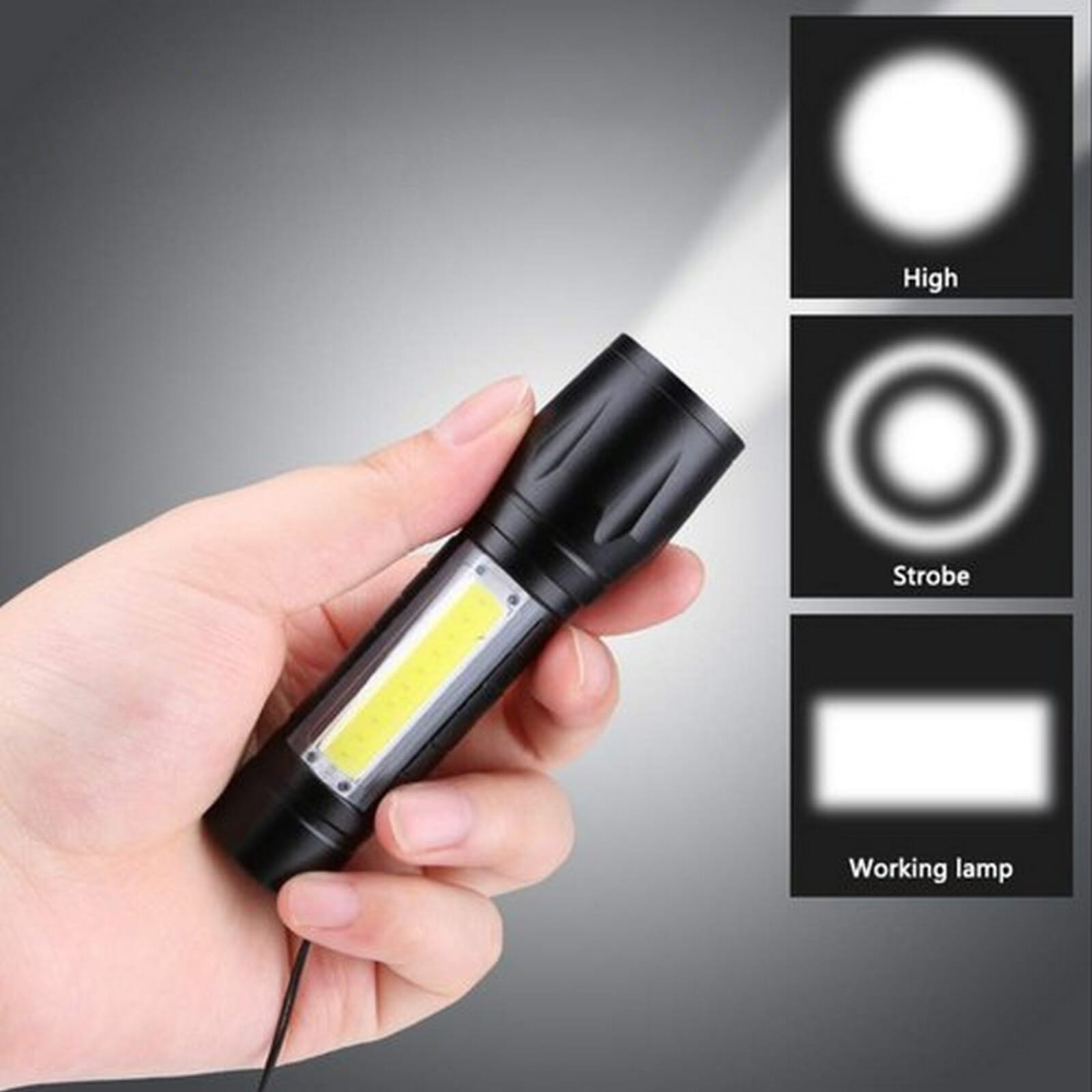 Mini Rechargeable LED Tactical Flashlights Powerful Torch Mini Pocket Torchlight Zoomable Focusing Emergency Light