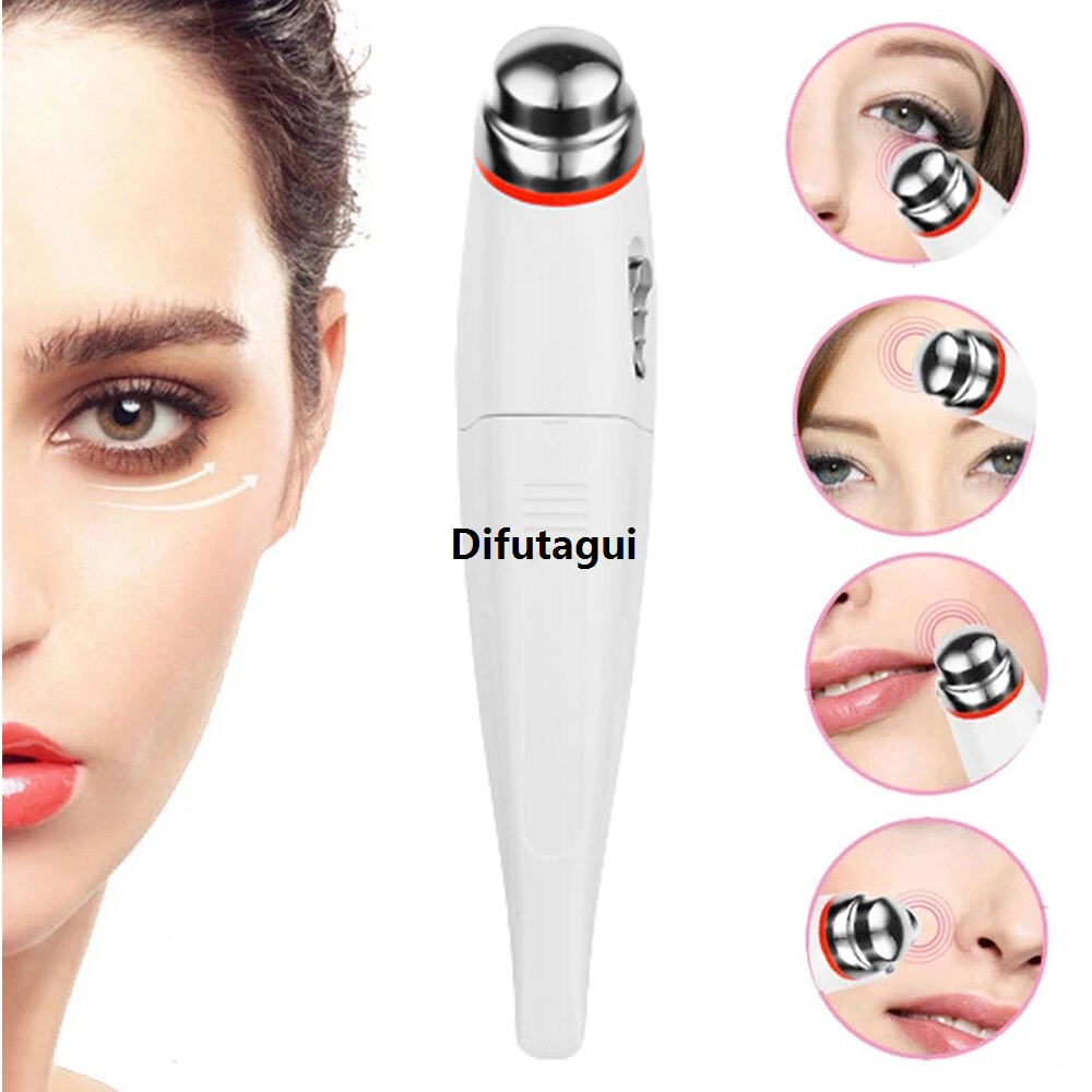 Difutagui 2025 New Electric Vibration Eye Massage Pen Bright Eye Wrinkle Profesional Remove Dark Circles Beauty Instrument Device Massager