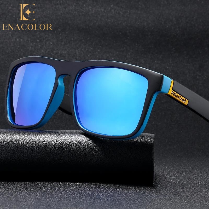 Enacolor New Polarized Sunglasses Anti-UV400 Outdoor Sports Beach Sunglasses Men Driving Glasses