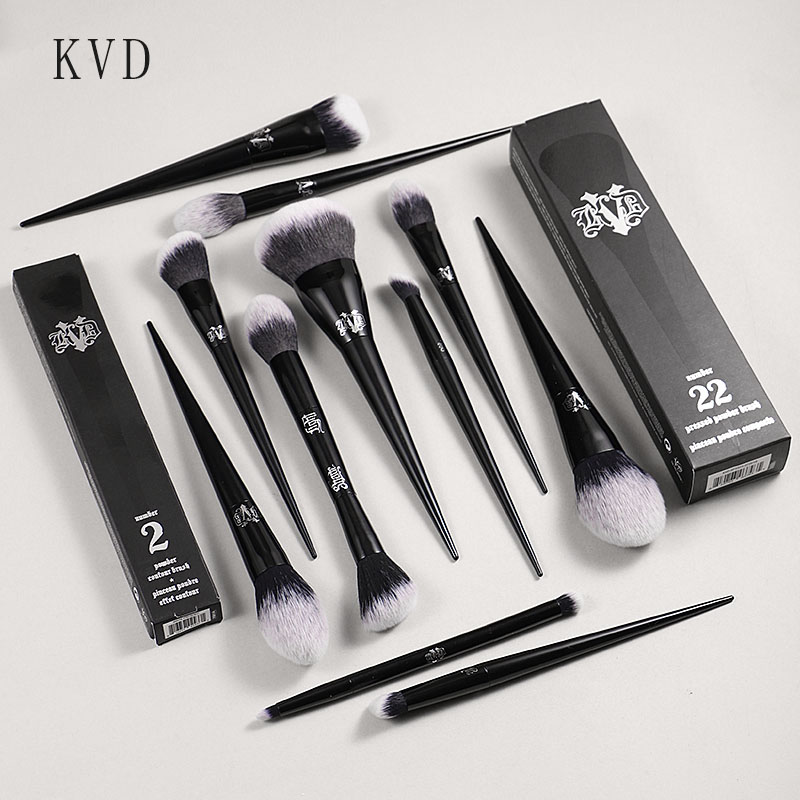 New models on sale Kat Von D Makeup Brush Set Kit Foundation Blush Highlight Concealer Powder Sculpting Eyeshadow Brush KVD Brand Makeup Brush