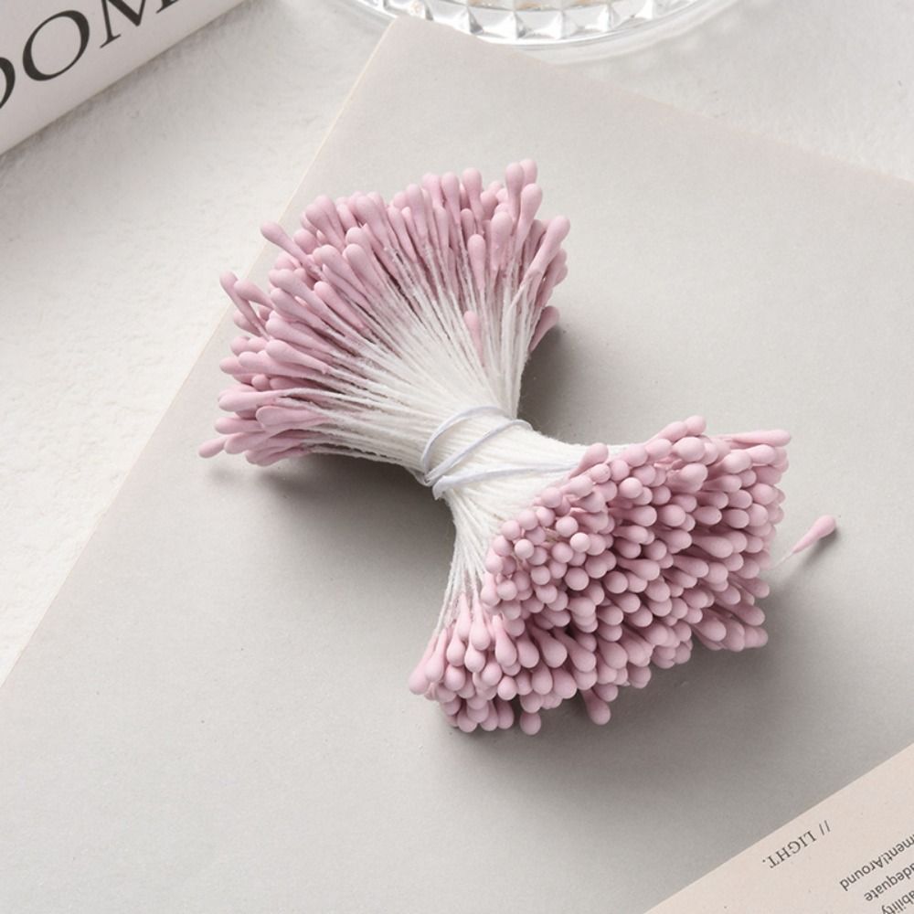 400PCS DIY Handmade Waterdrop Artificial Pistil Plastic Peach Apricot Blossom Peach Pistil 6CM Flower Making Accessories