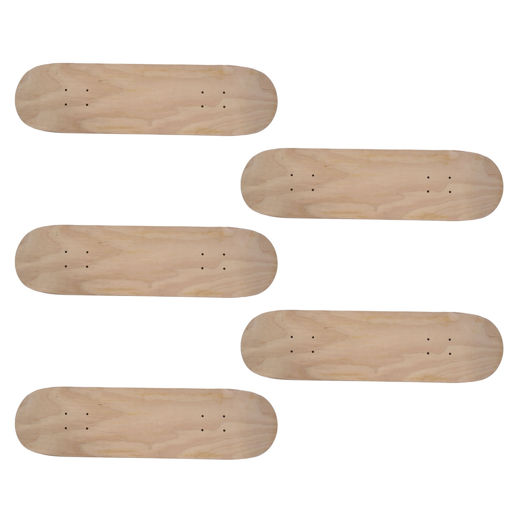 6X 8Inch 8-Layer Maple Blank Double Concave Skateboards Natural Skate Deck Board Skateboards Deck Wood Maple