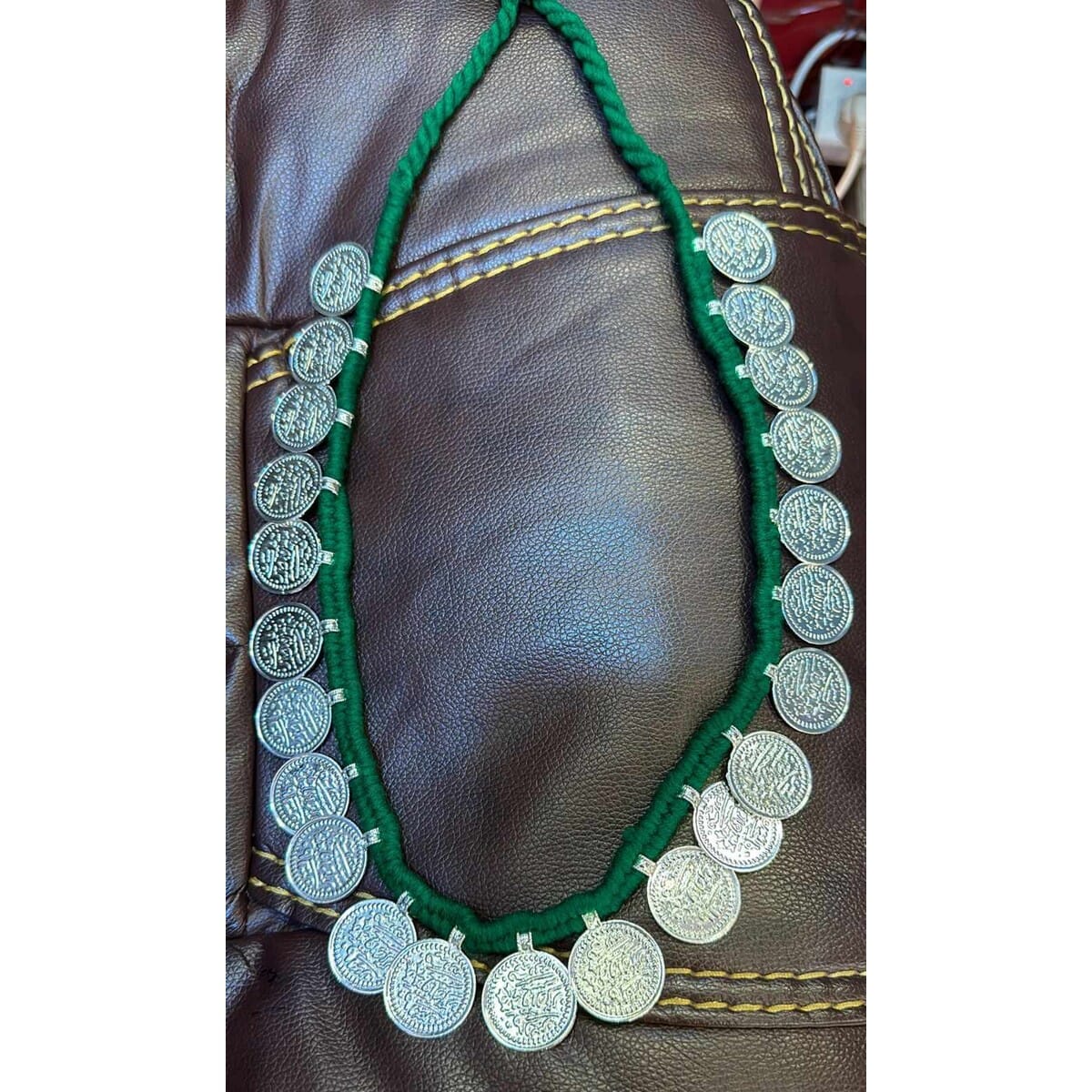 Silver Plated Coin Design Mala