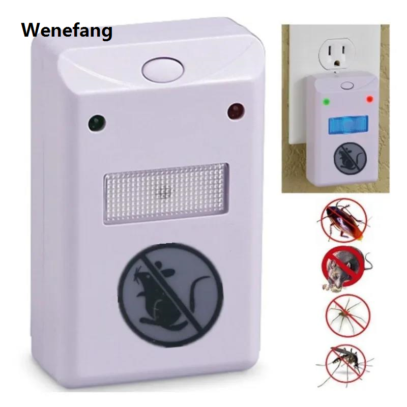 Wenefang Ultrasonic Insect Repellent Home Indoor Electronic Pest Rodent Repeller Portable Mouse Mosquito Insect Pest Control Device EU / USA Plug