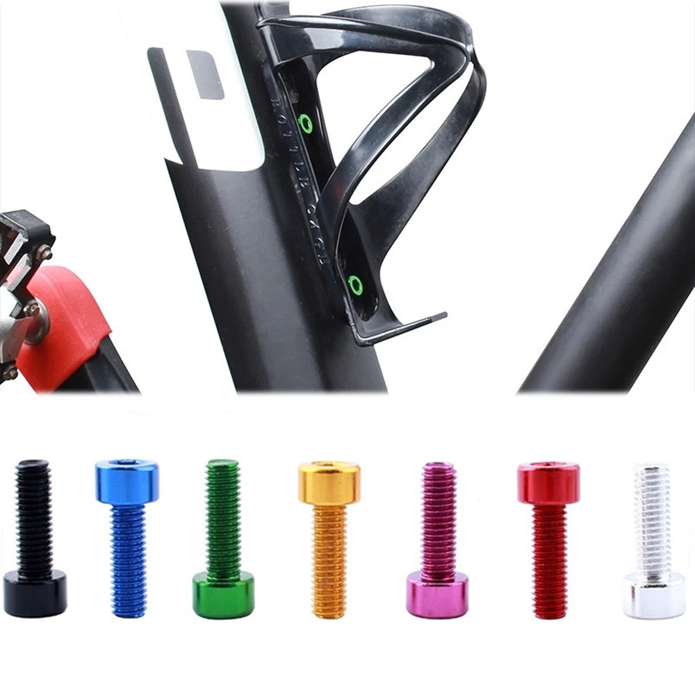Colorful Durable Road Bike 2Pcs/Set M5 7 Colors Kettle Rack Screw Aluminum Alloy Bike Bottle Holder Screw Water Bottle Cage Bolts