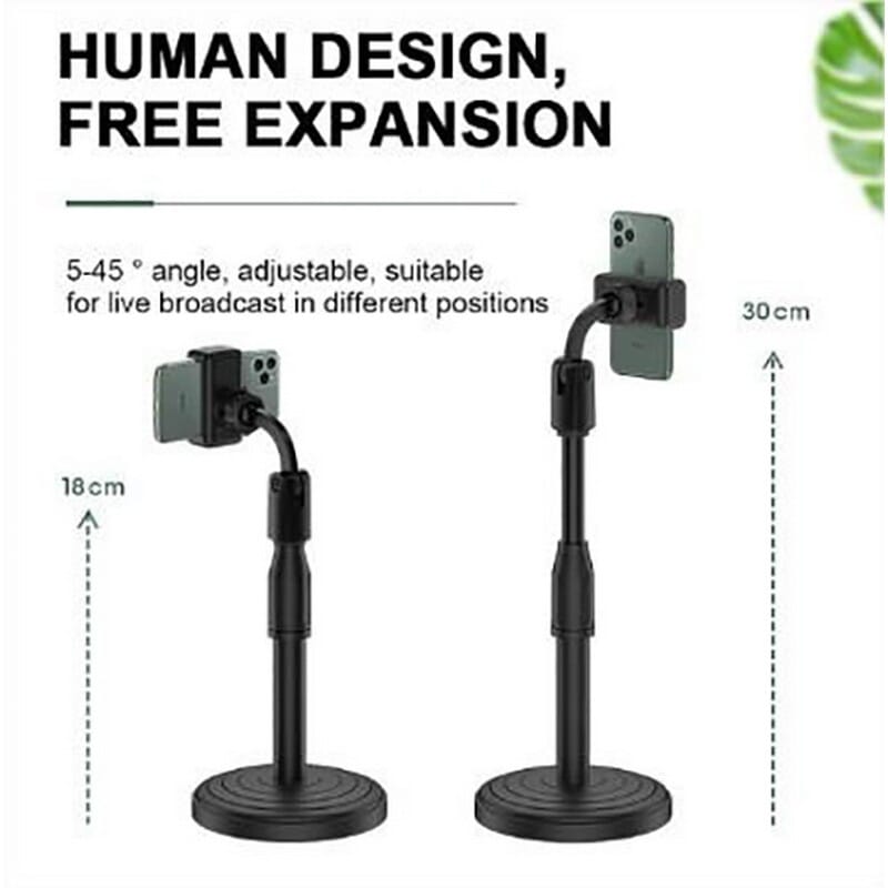 Desk Mount Stand Mobile Holder/Stand with Adjustable Height/360 Angle Rotable