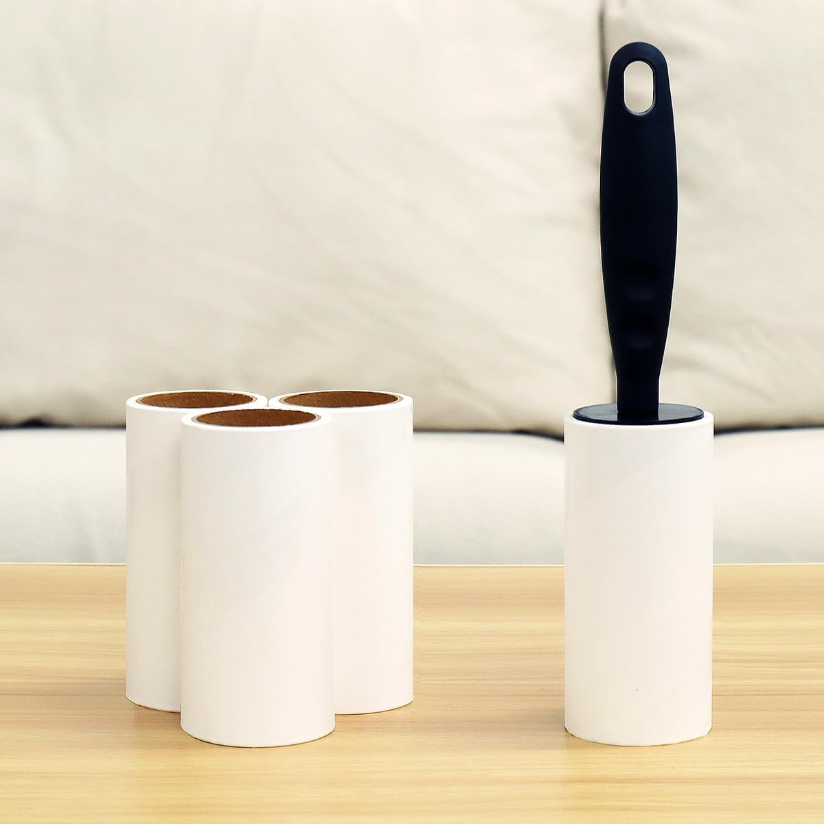 Lint Rollers for Pet Hair, White, Sticky Remover for Couch, Clothes, Furniture and Carpet, Dog and Cat Fur Remover, Animal Fuzz, 1 extra roll Large Sticky Rollers
